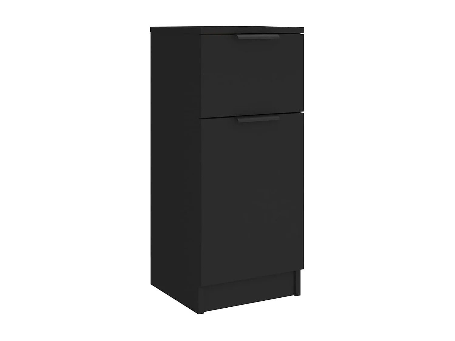 Buffets 2 pcs noir 30x30x70 cm bois d'ingénierie