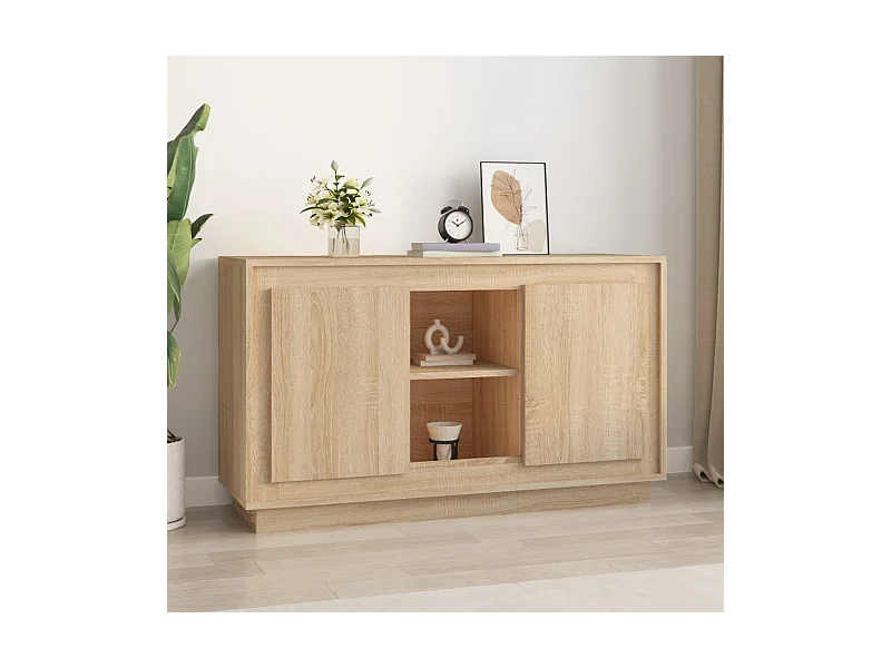 Aparador 102x35x60 cm derivados de madeira cor carvalho sonoma