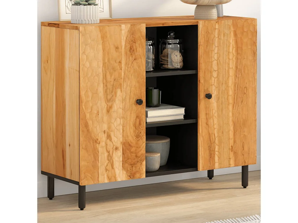 Móvel de apoio 90x33x75 cm madeira de acácia maciça