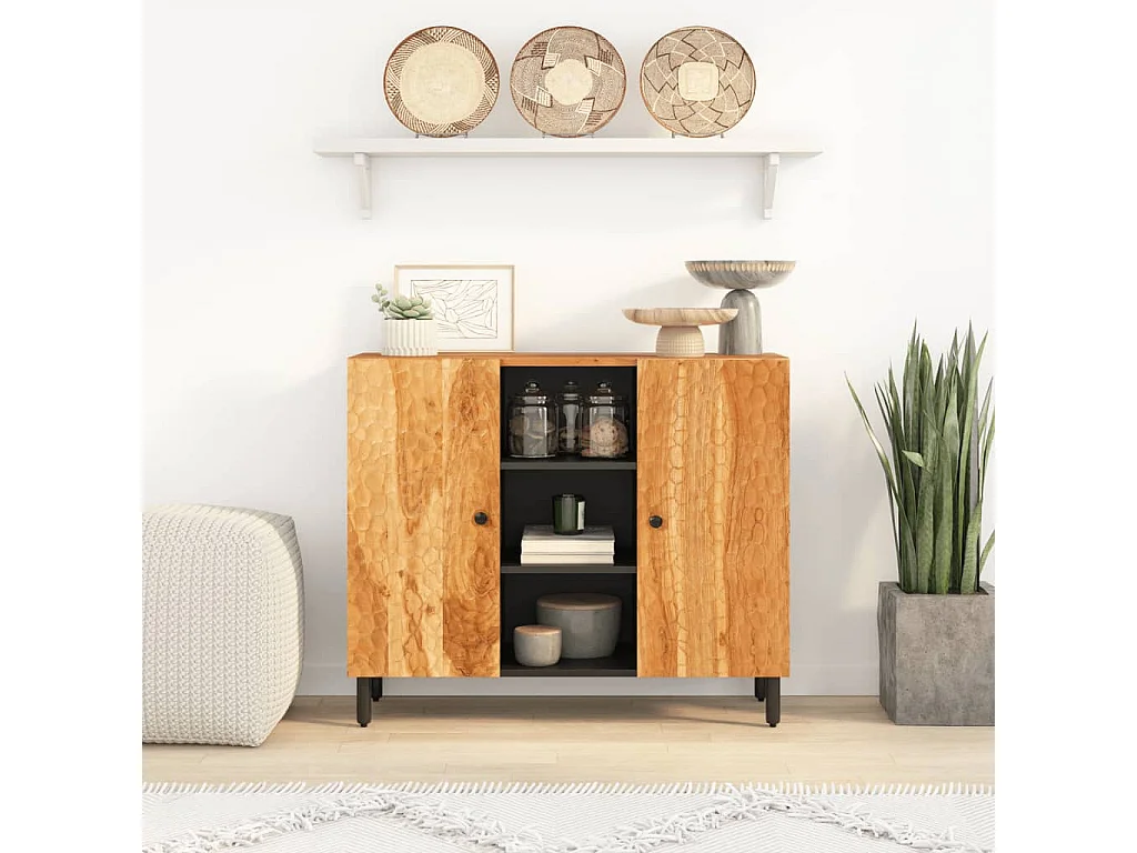 Móvel de apoio 90x33x75 cm madeira de acácia maciça