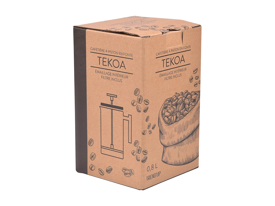 Cafetière à piston en fonte Tekoa gris 0,8L