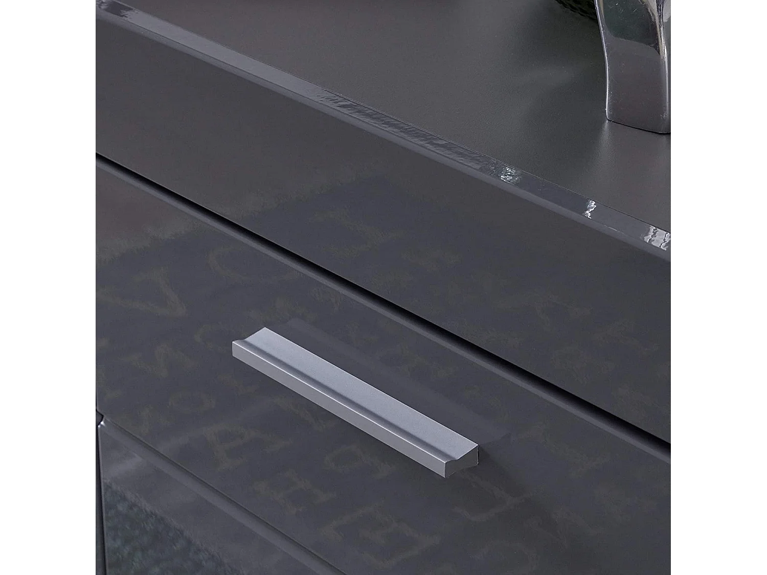 Meuble sous vasque gris brillant Kelia 60cm