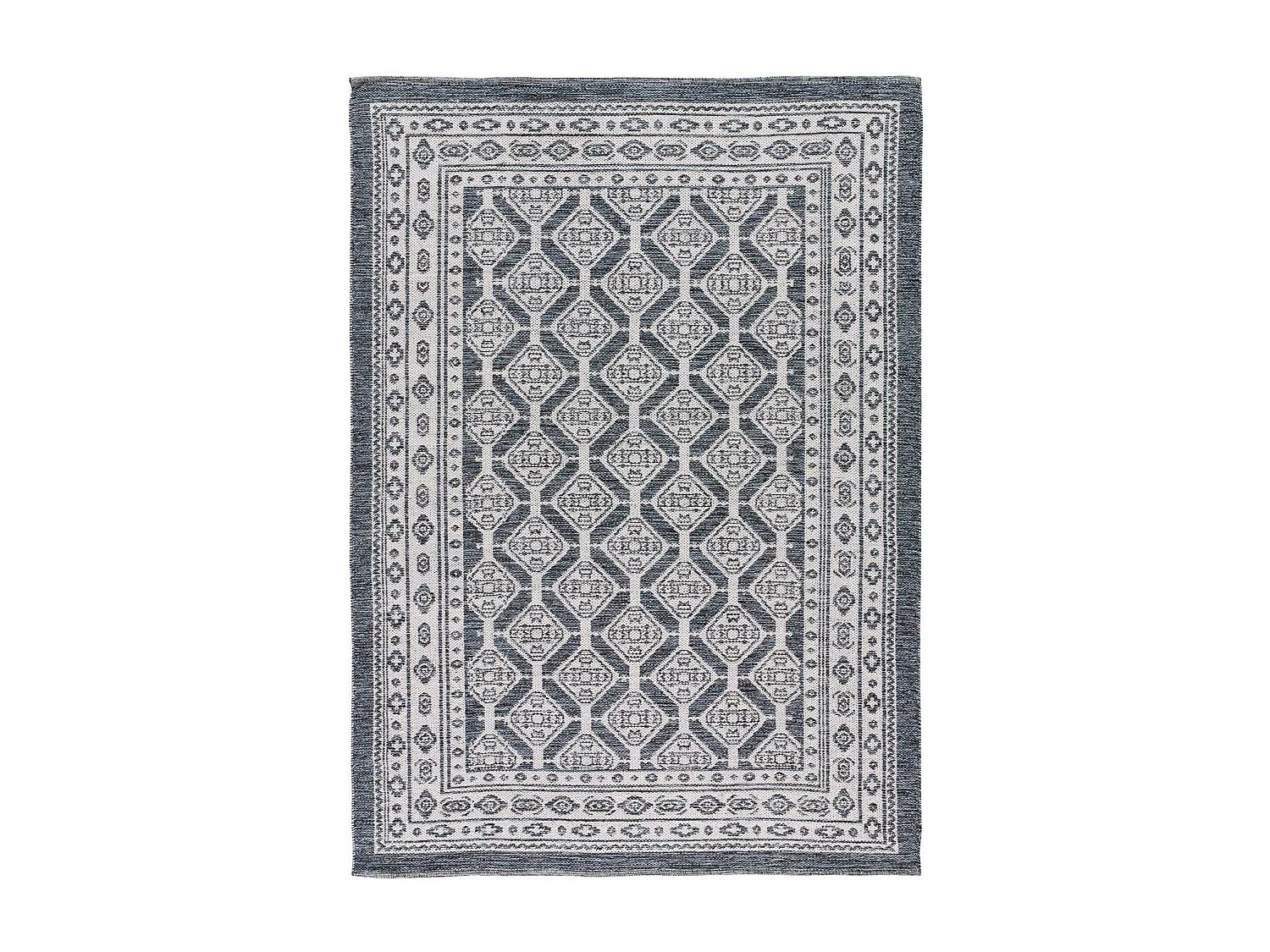 Kurzflorteppiche - ethnisch - blau - 120x170 cm - CHANDIA