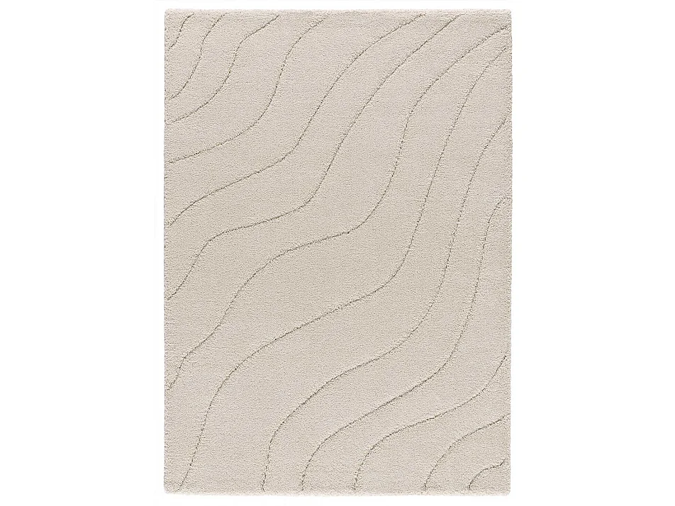 Hoogpolig tapijt - shaggy - wit - 133x190 cm - MOLIER