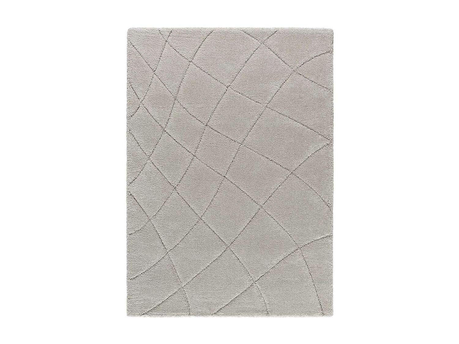 Tapis intérieur - shaggy - argent - 60 x 120 cm - MOLIER