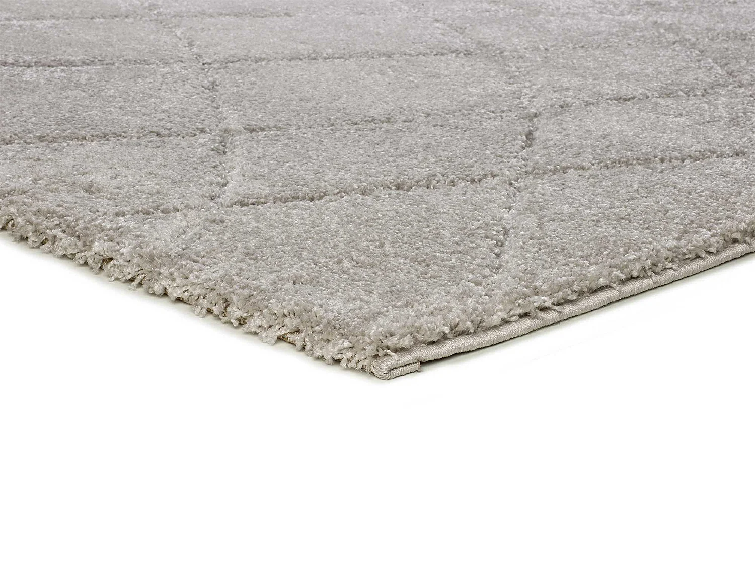 Alfombra interior  - shaggy - plata - 60 x 120 cm - MOLIER