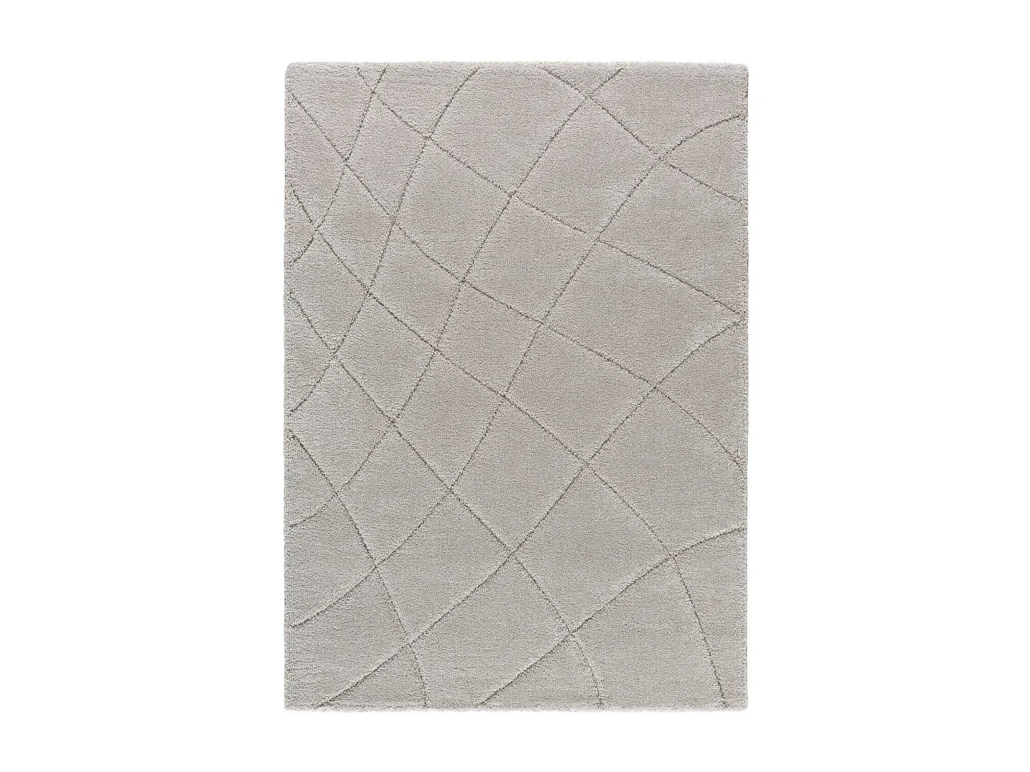 Alfombra interior  - shaggy - plata - 60 x 120 cm - MOLIER