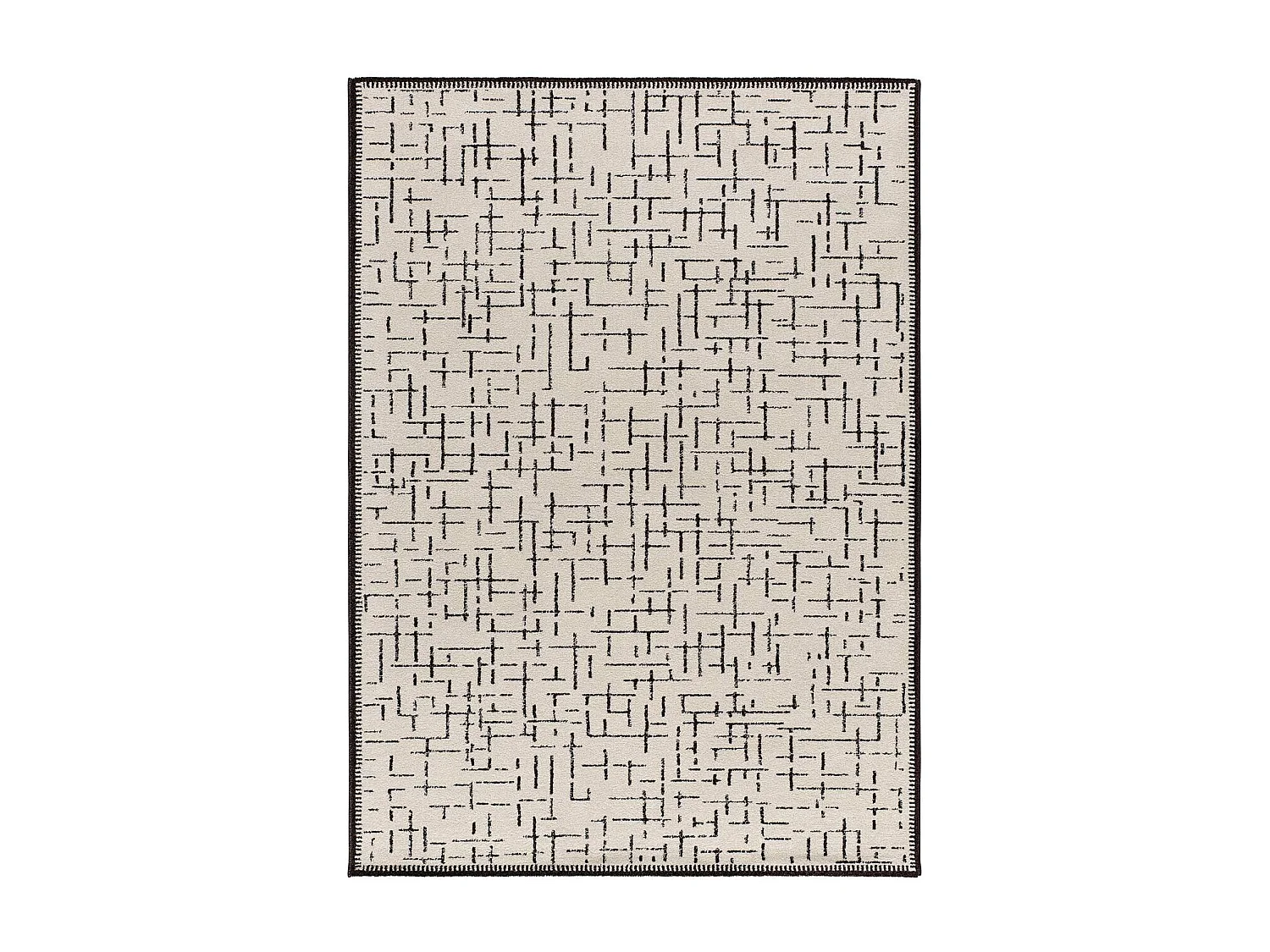 Tapis intérieur - abstrait - blanc - 80 x 150 cm - RETRO