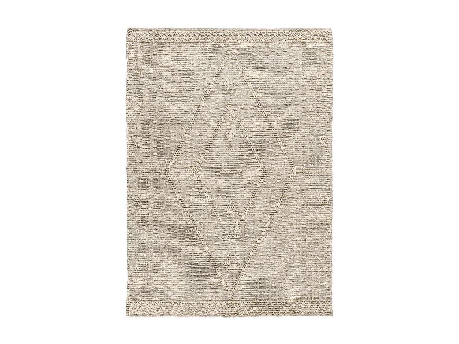 Tapis intérieur - ethnique avec relief - crème - 60 x 90 cm - PAMUK