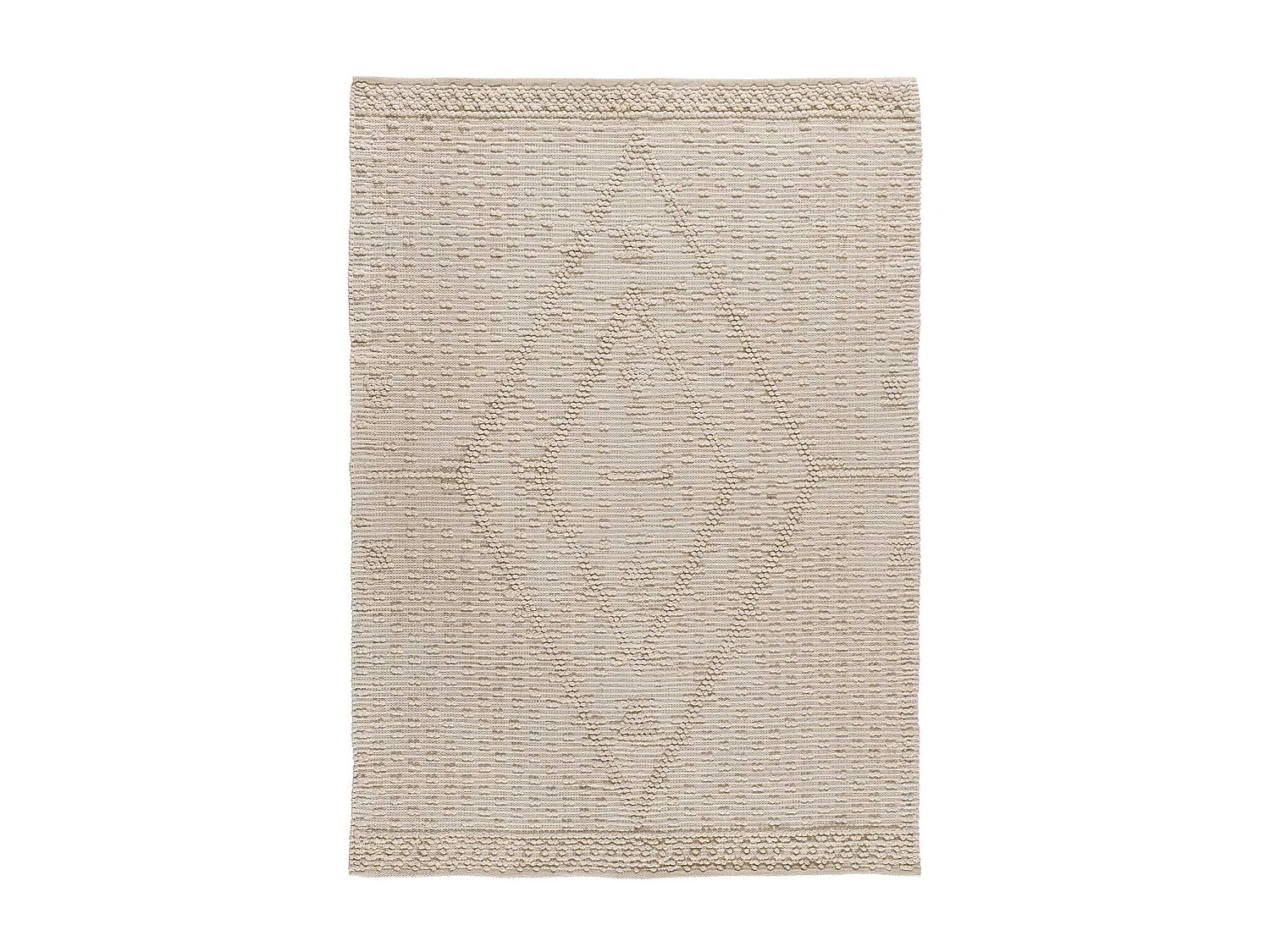 Alfombra interior  - étnico con relieve - crema - 60 x 90 cm - PAMUK