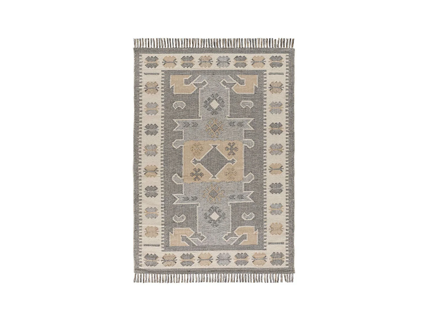 Tapete interior - étnico - multicolorido - 80 x 120 cm - CHANDIA