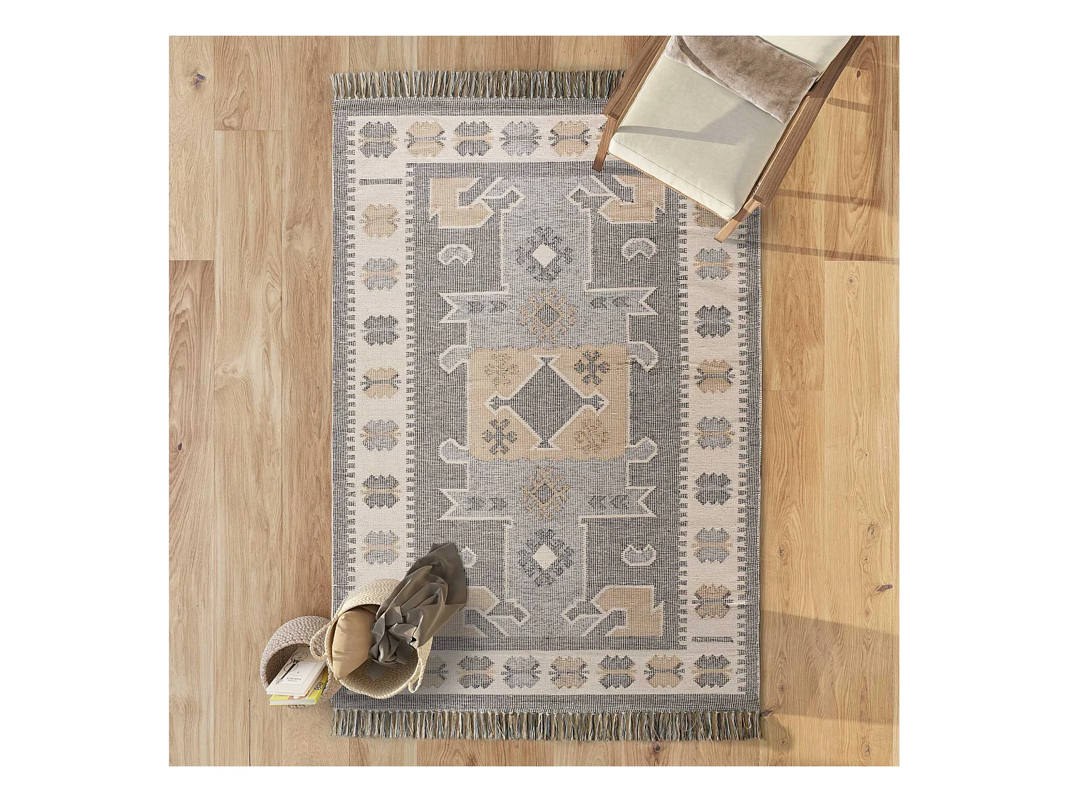 Tappeto interno - etnico - multicolore - 80 x 120 cm - CHANDIA