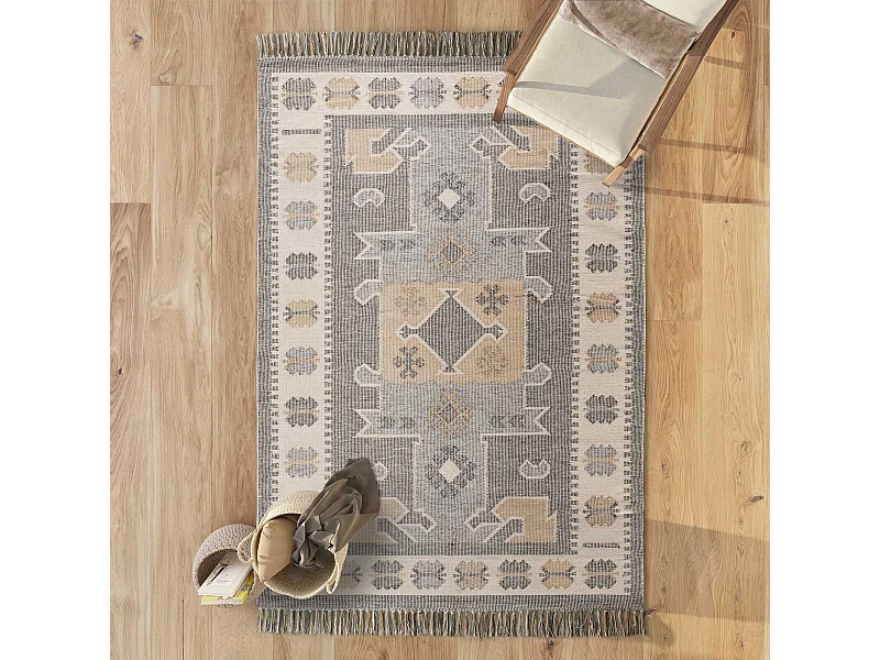 Alfombra interior  - étnico - multicolor - 80 x 120 cm - CHANDIA