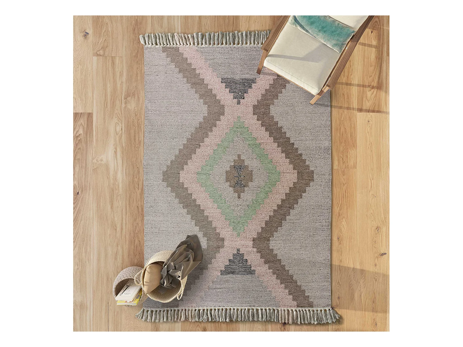 Laagpolig tapijt - etnisch - veelkleurig - 160x230 cm - CHANDIA