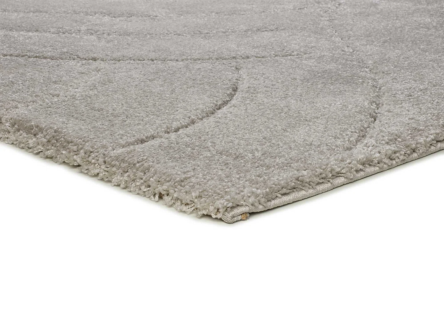Tapis intérieur - shaggy - argent - 80 x 150 cm - MOLIER