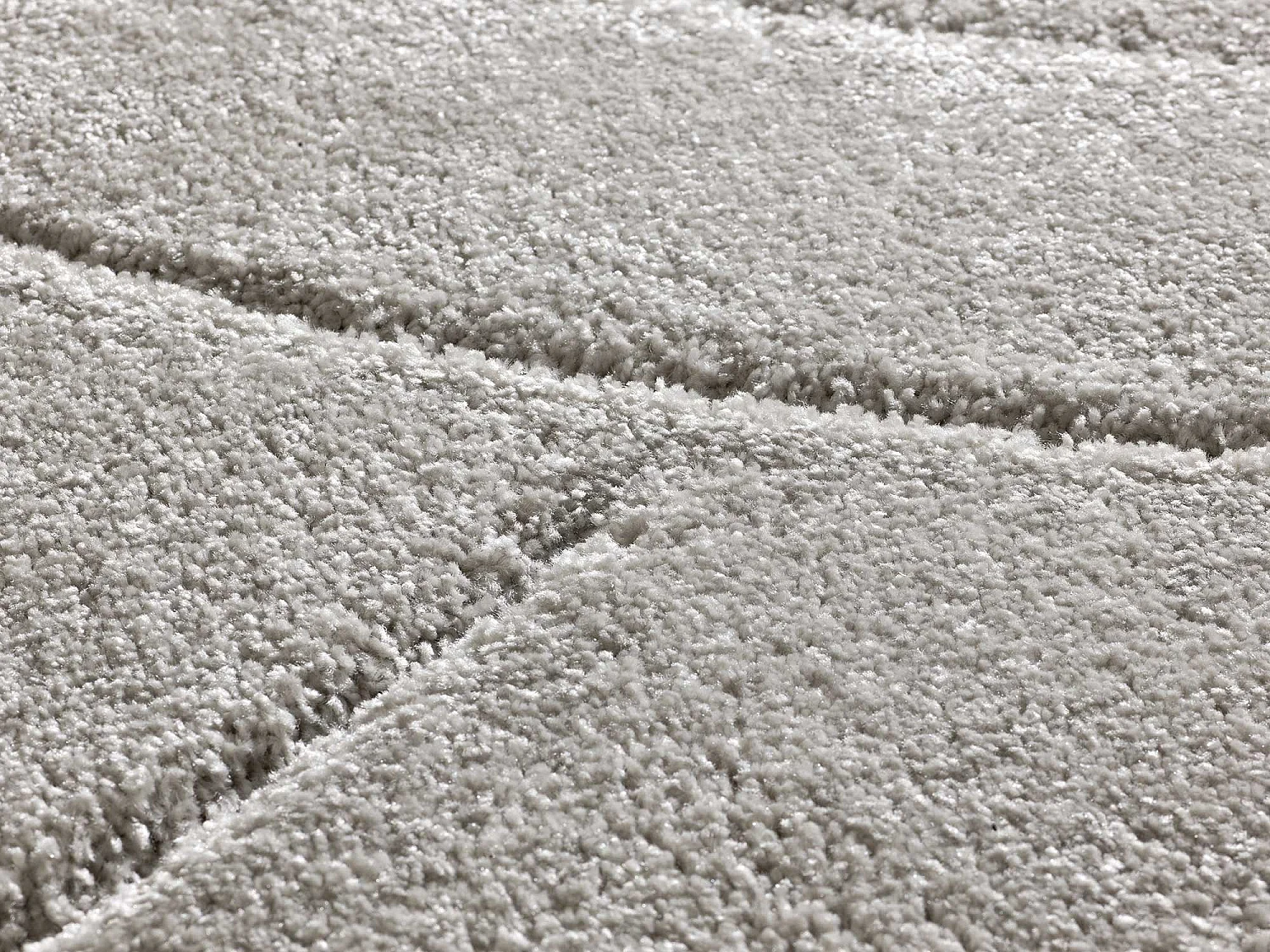 Tapis intérieur - shaggy - argent - 80 x 150 cm - MOLIER