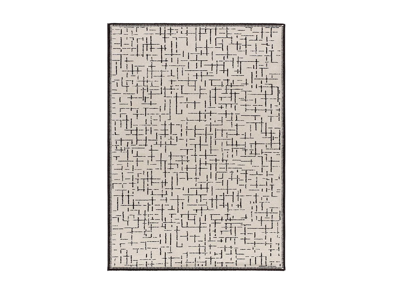 Kurzflorteppiche - abstrakt - weiß - 200x290 cm - RETRO