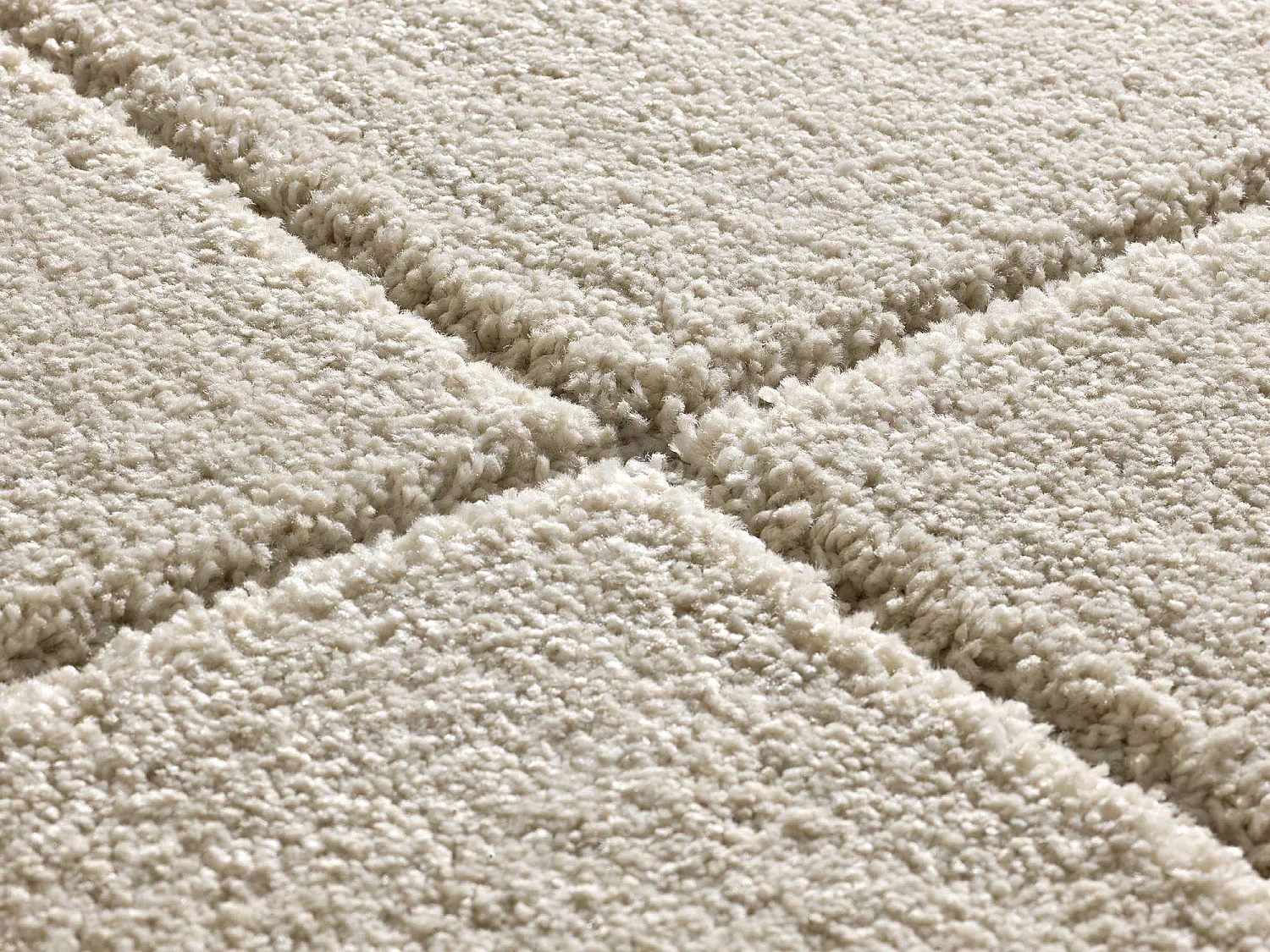 Tappeto interno - shaggy - bianco - 80 x 150 cm - MOLIER