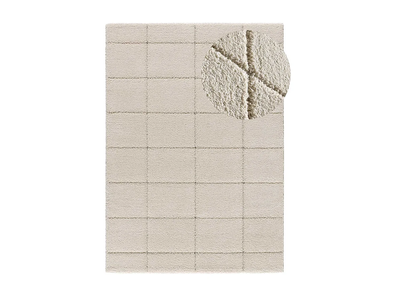 Tapete interior - shaggy - branco - 160 x 230 cm - MOLIER