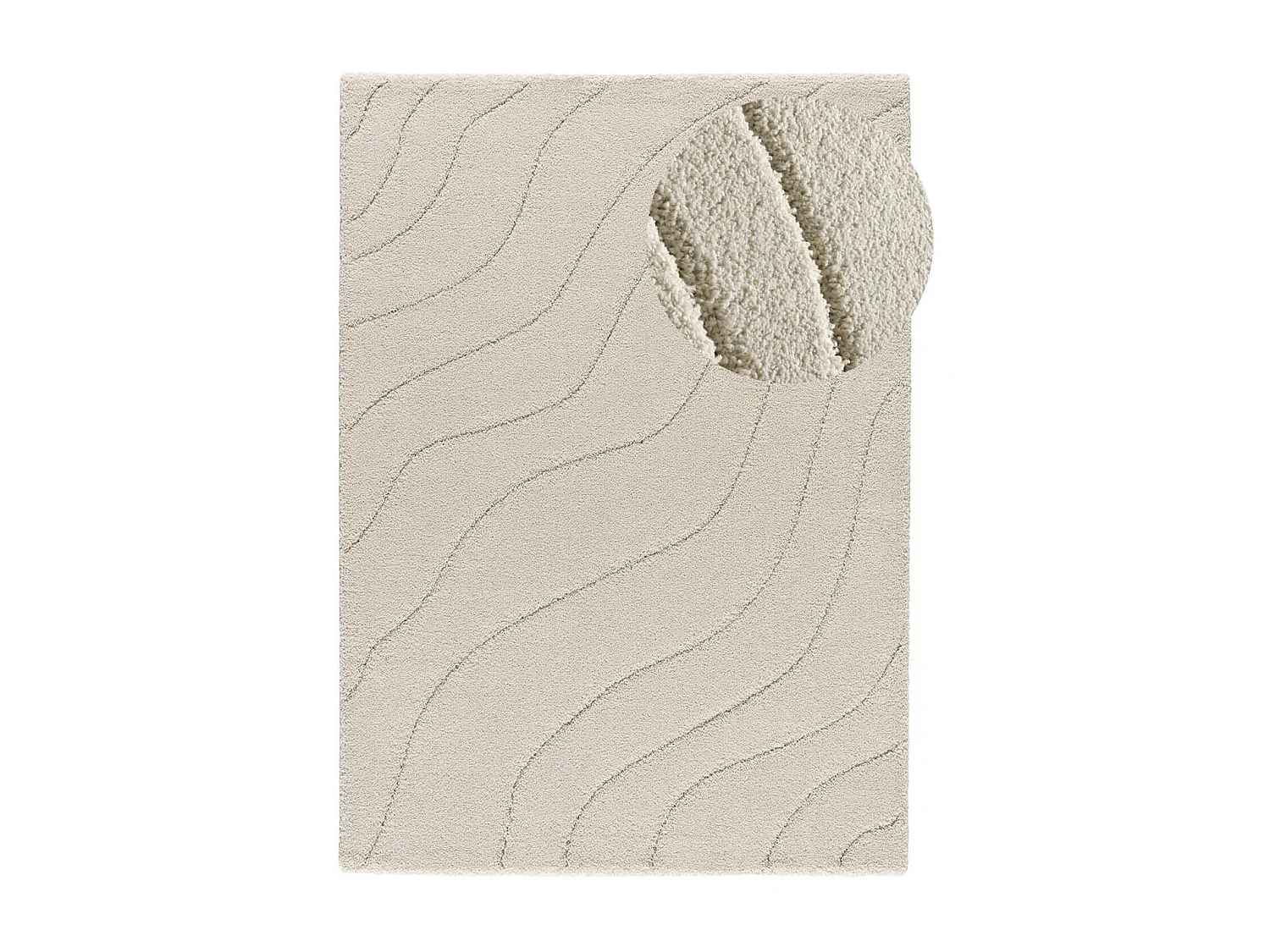 Tapis intérieur - shaggy - blanc - 160 x 230 cm - MOLIER