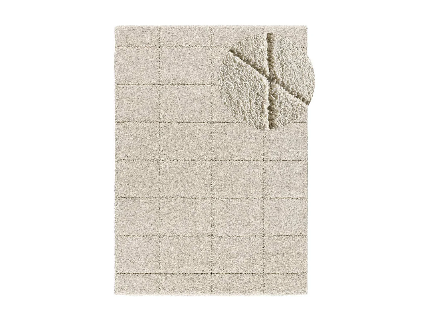 Tappeto interno - shaggy - bianco - 133 x 190 cm - MOLIER