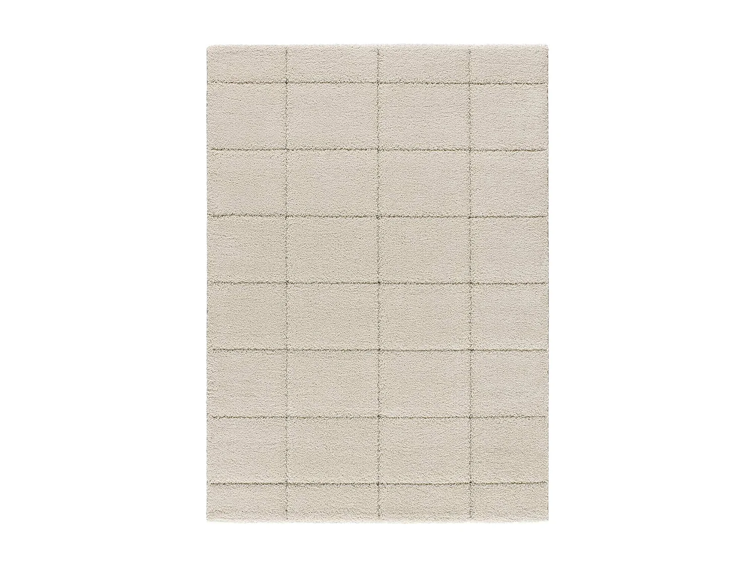 Hochflorteppich - shaggy - weiß - 133x190 cm - MOLIER