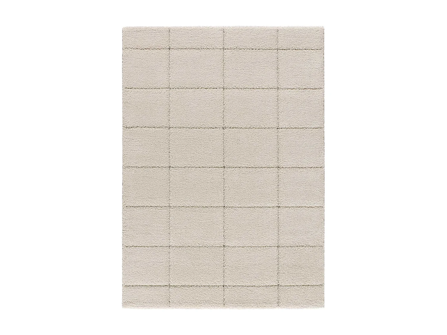 Hochflorteppich - shaggy - weiß - 133x190 cm - MOLIER
