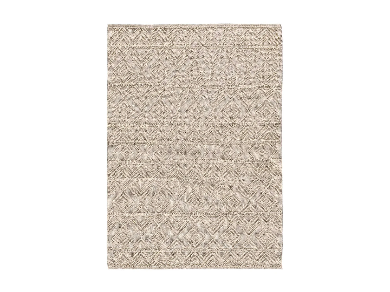 Tapete interior - étnico em relevo - creme - 120 x 170 cm - PAMUK