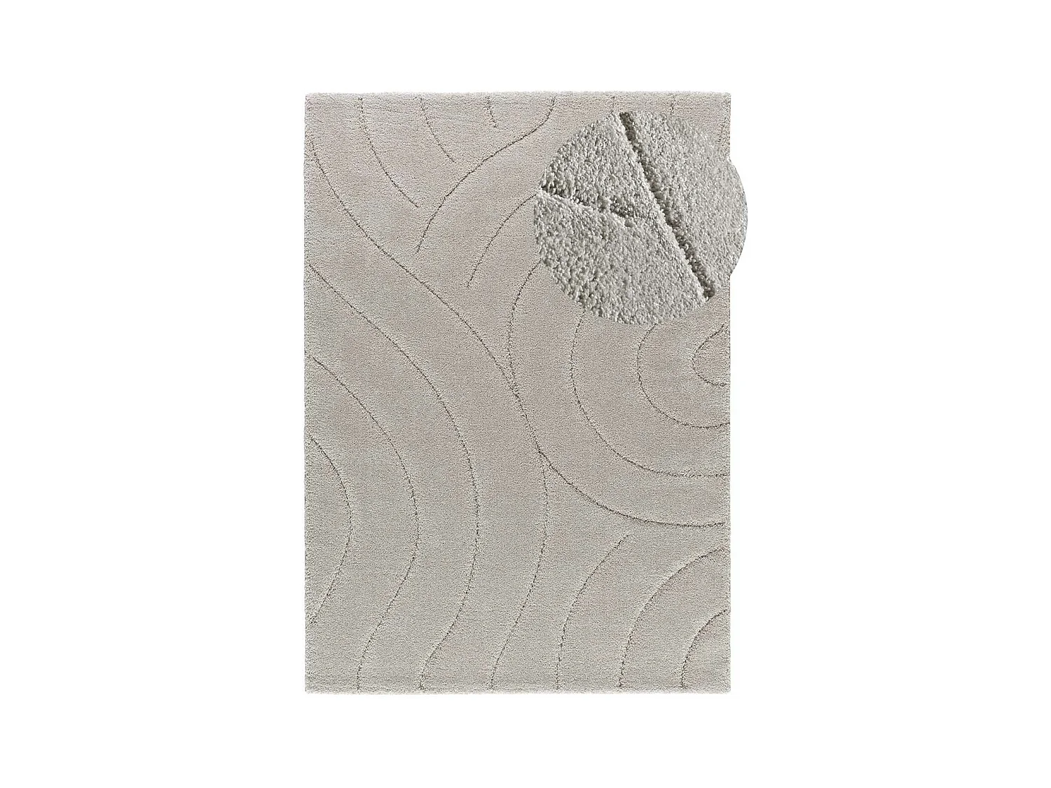 Tappeto interno - shaggy - argento - 60 x 120 cm - MOLIER