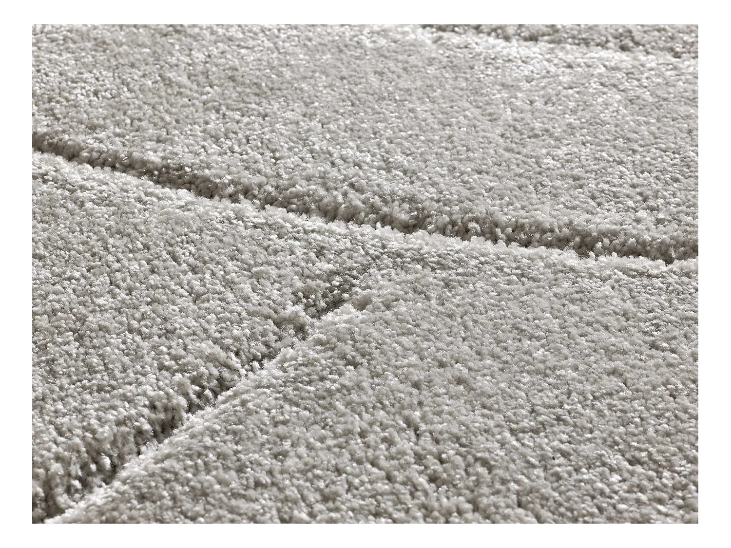 Hochflorteppich - shaggy - silber - 60x120 cm - MOLIER