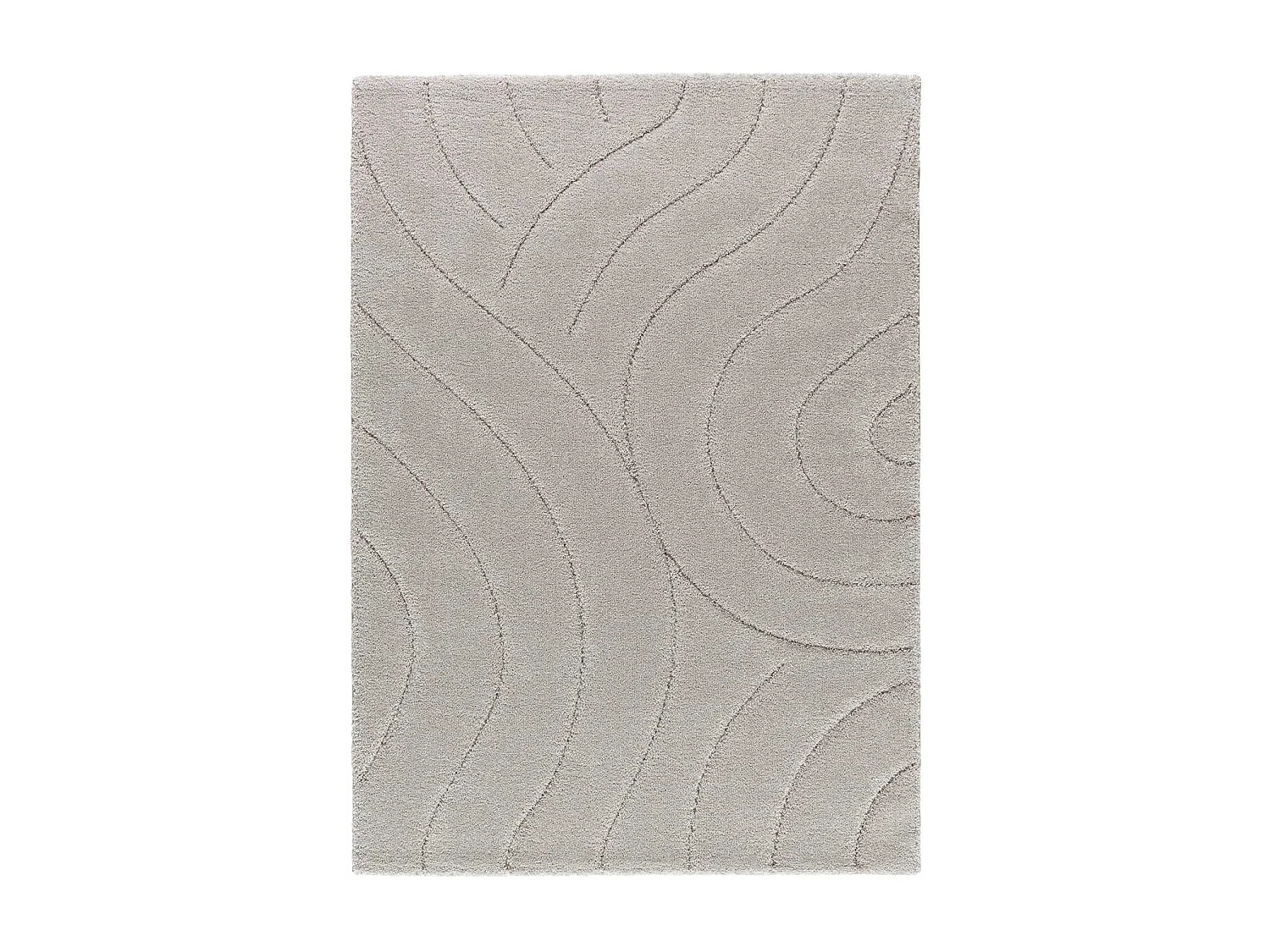 Tapis intérieur - shaggy - argent - 60 x 120 cm - MOLIER