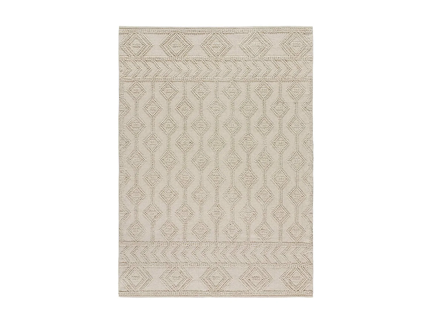 Alfombra interior  - étnico con relieve - crema - 120 x 170 cm - PAMUK