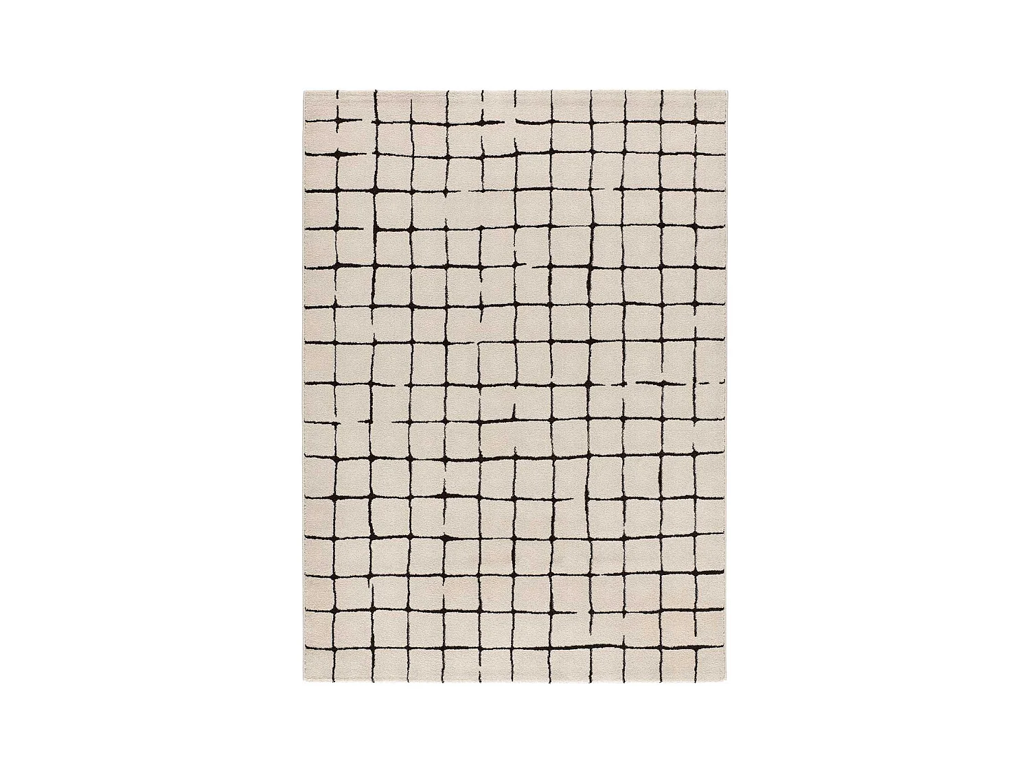 Kurzflorteppiche - abstrakt - weiß - 160x230 cm - RETRO