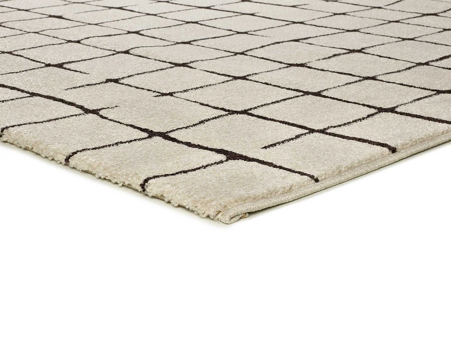 Tapis intérieur - abstrait - blanc - 160 x 230 cm - RETRO