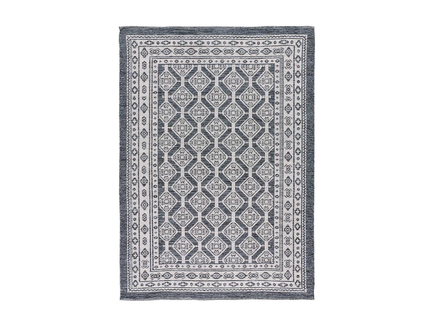 Kurzflorteppiche - ethnisch - blau - 160x230 cm - CHANDIA