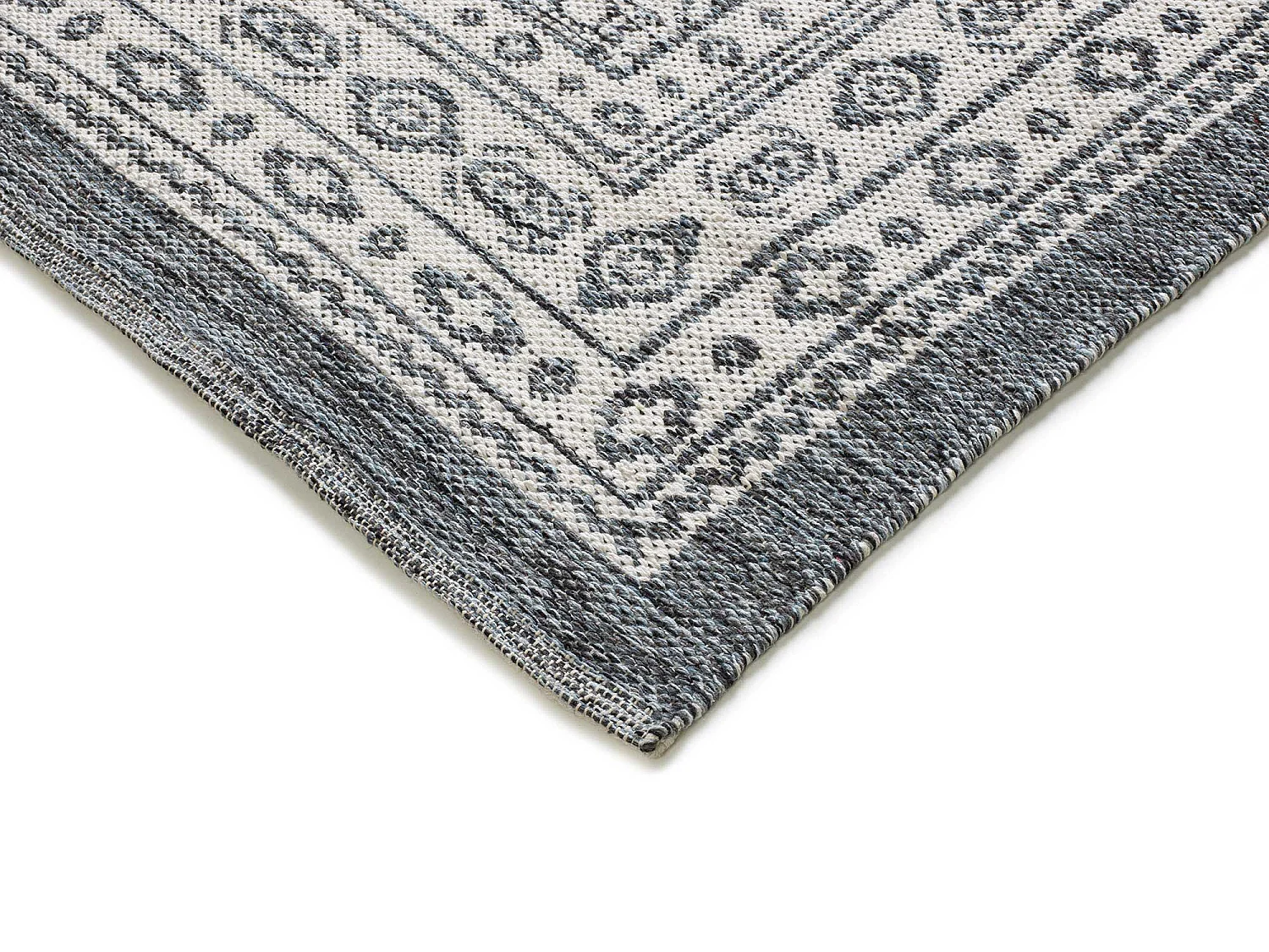 Kurzflorteppiche - ethnisch - blau - 160x230 cm - CHANDIA