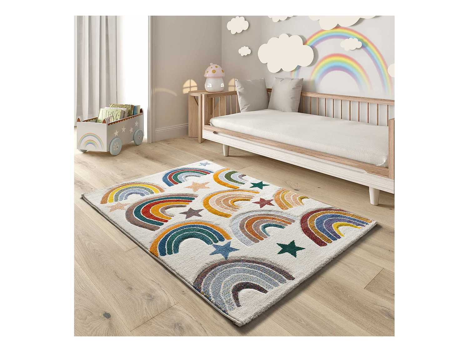 Tapis intérieur - enfant animaux - multicolore - 120 x 170 cm - BALLOON