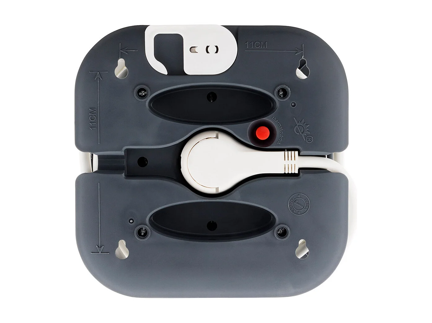 Enrouleur domestique 3 x 2P+T + 2xUSB - 7m - Noir - Zenitech