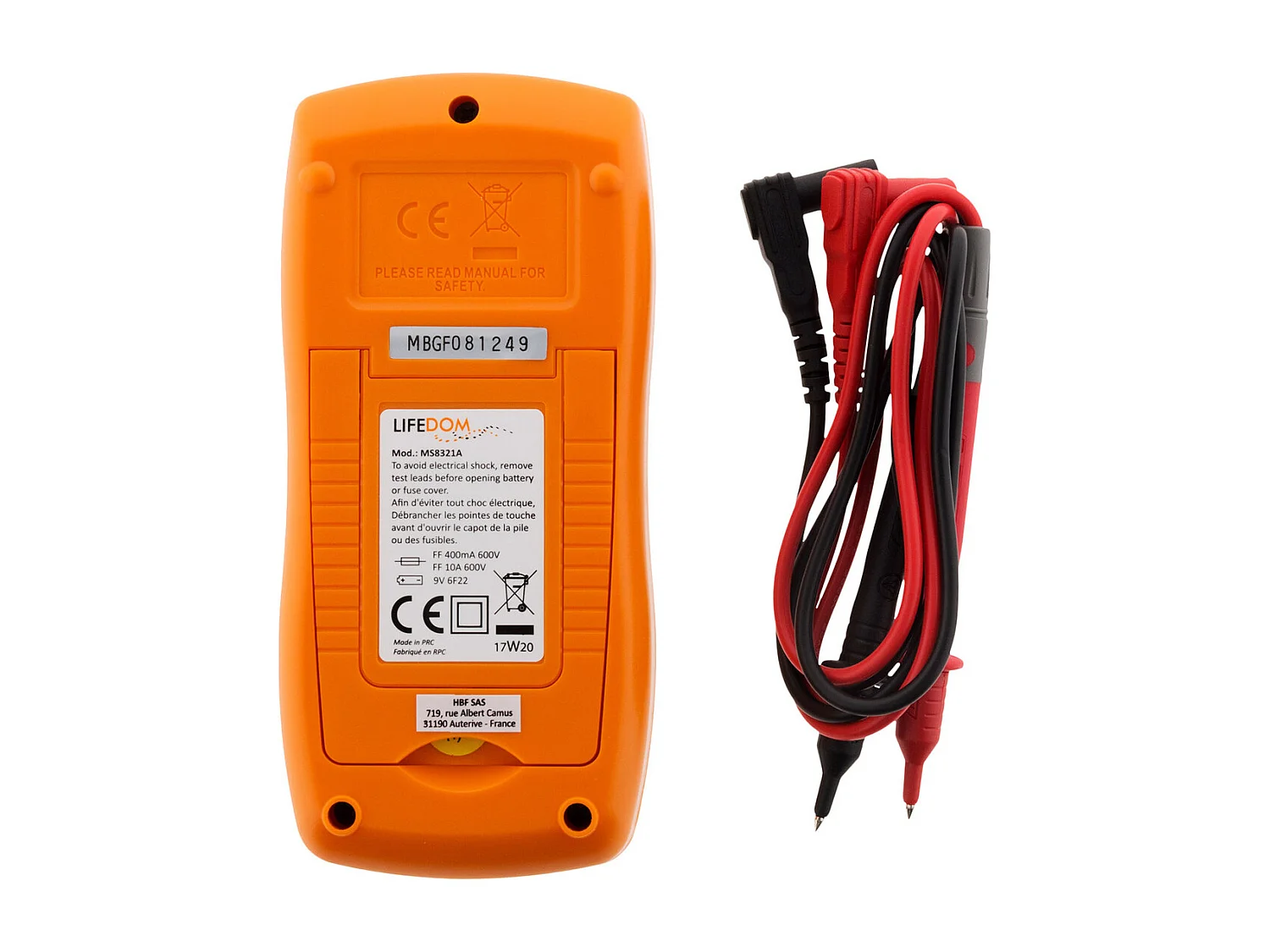 Multimètre antichoc 17 calibres HQ - Zenitech