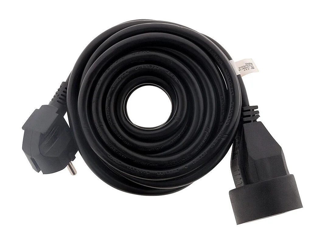 Prolongateur 16A HO5VV-F 3G1,5mm² - noir 5m - Zenitech