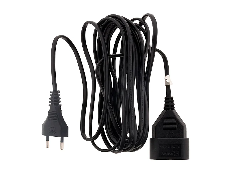 Cabo de extensão doméstico de 10 m - 1380 W 6 A - preto - Zenitech