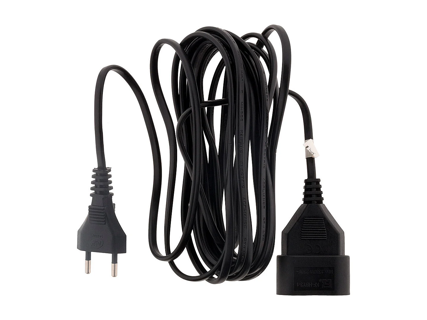 Rallonge domestique 10m - 1380W 6A - Noir - Zenitech