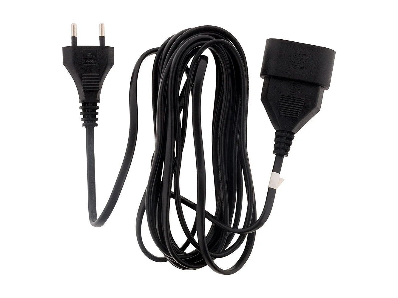 Rallonge domestique 10m - 1380W 6A - Noir - Zenitech