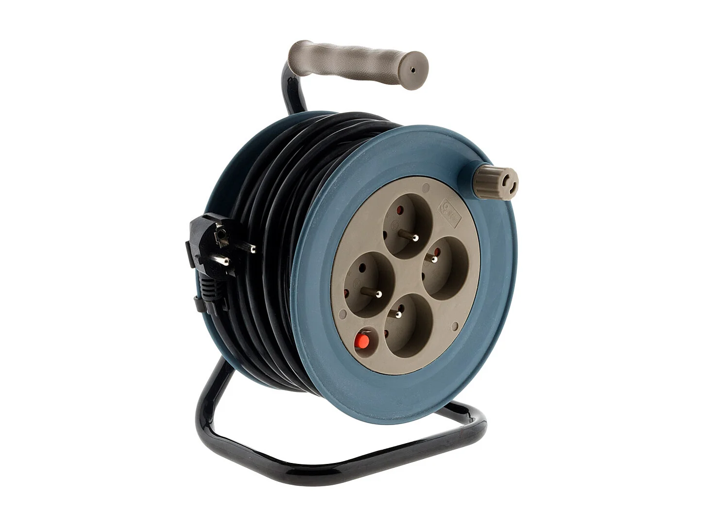 Enrouleur ménager 4x2P+T - 15m 3G1mm² - Taupe - Zenitech