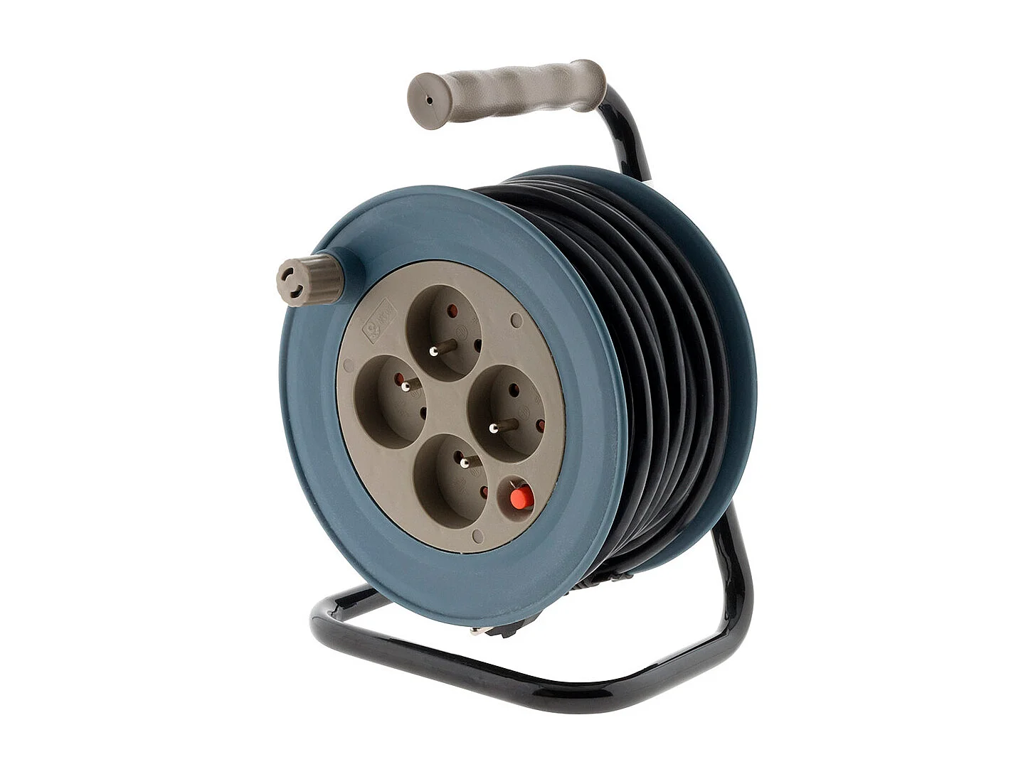 Enrouleur ménager 4x2P+T - 15m 3G1mm² - Taupe - Zenitech