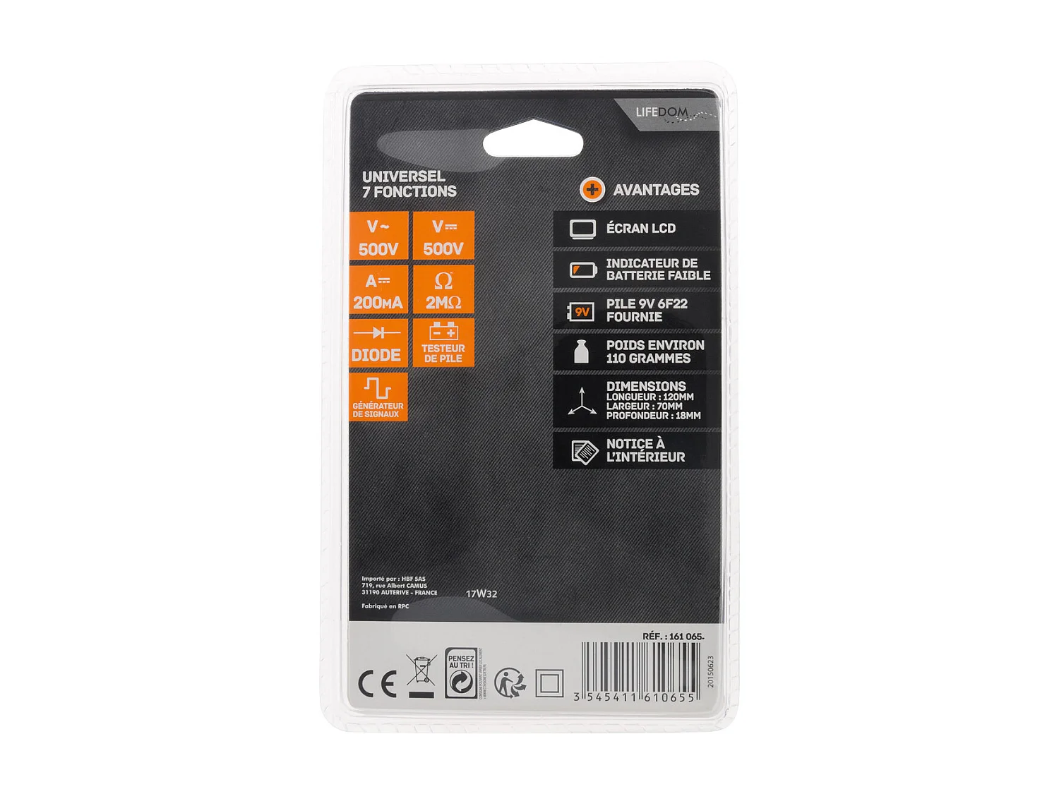 Multimètre digital 19 calibres - Zenitech