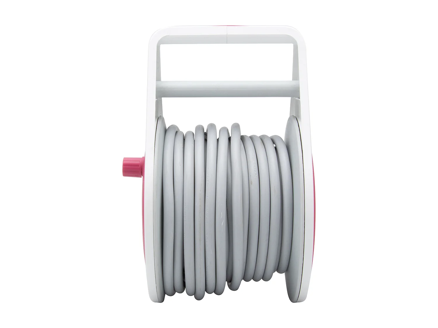 Mini enrouleur design 3 prises 2P+T - 7m Rose - Zenitech