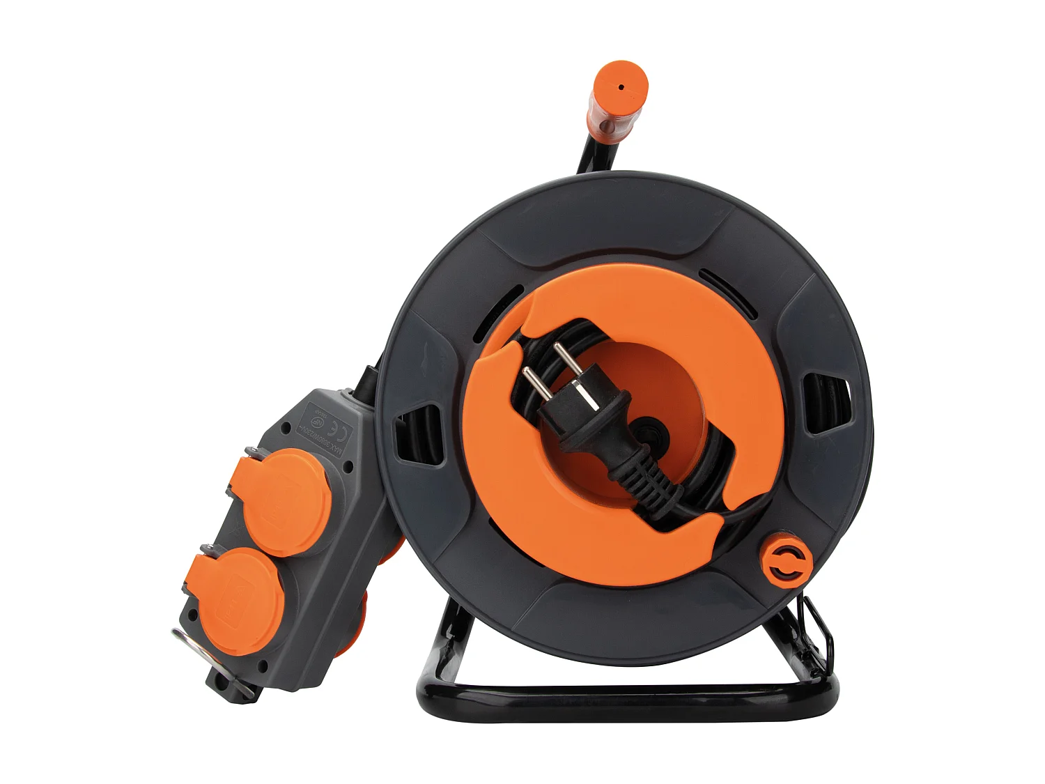 Haspel Doe-Het-Zelf 4 Stopcontacten 16A 30m Zenitech - Groen/Oranje