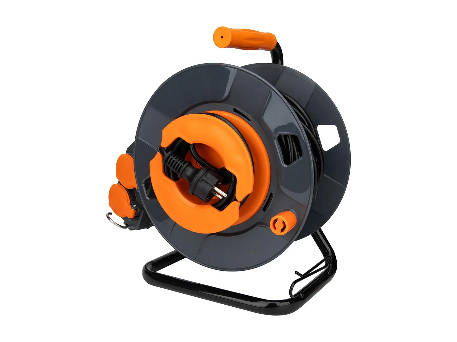 Haspel Doe-Het-Zelf 4 Stopcontacten 16A 30m Zenitech - Groen/Oranje