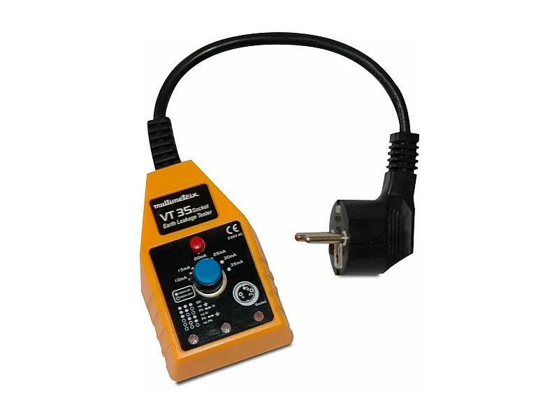 Probador de Enchufe y Diferencial 230V Amarillo - MULTIMETRIX